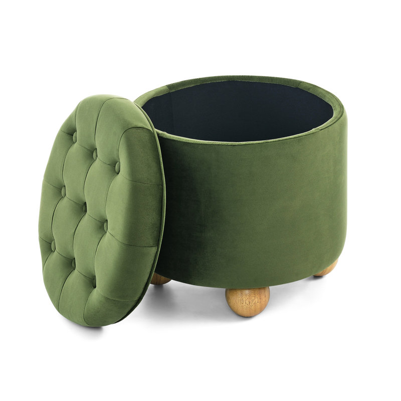 Rond - Flanelle: multifonctionnel avec option de rangement et de dessus pour le salon Multifonctionnel: flanelle, espace, couvercle de table
