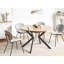 CARLEA Extendable Round Metal Base Dining Table