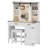 Polett Makeup Vanity With Sliding LED Mirror and Outlets-926818902