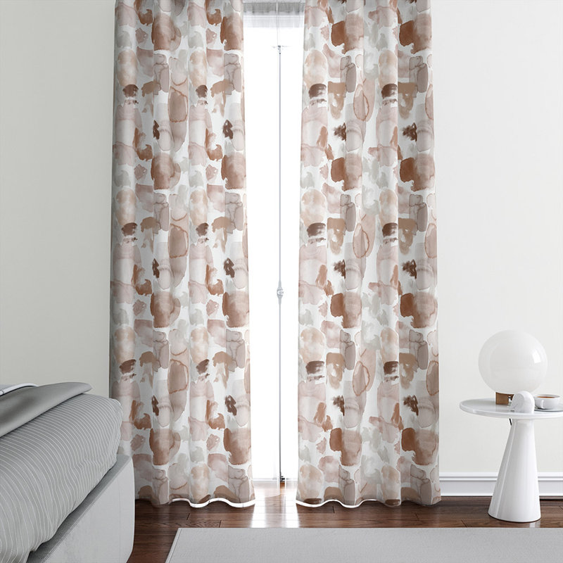 Panneaux de rideaux semi-transparents abstraits, L 20 po x L 61 po
