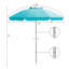 Parasol de plage 6 pi Templeman-1051057823