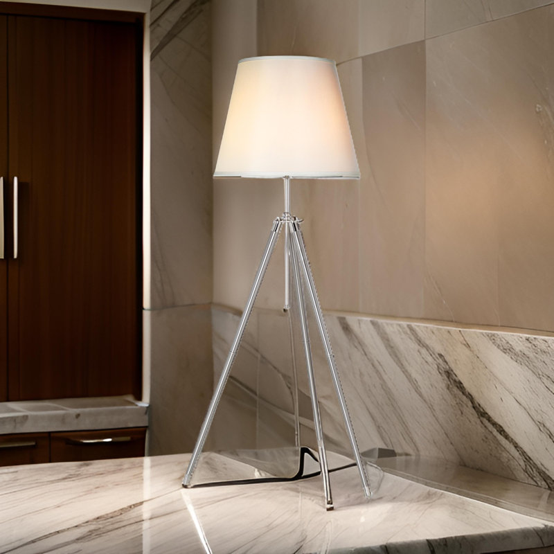 Marquice 66.25'' Chrome Tripod Floor Lamp