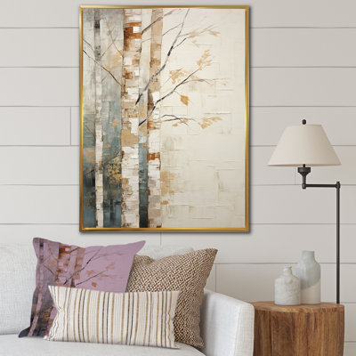 Arbre de minimalisme bouleau III sur toile