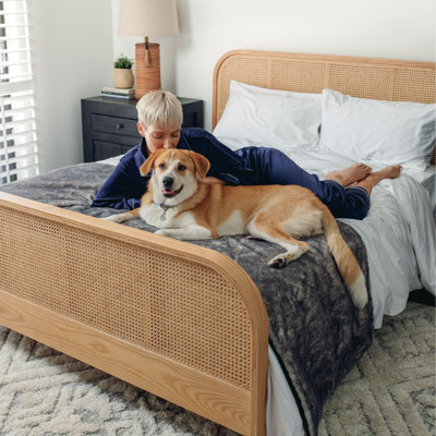 PupProtector Luxe Waterproof Bed Runner - Ultra Soft Chinchilla - King/Cal King (30"L X 109"W)