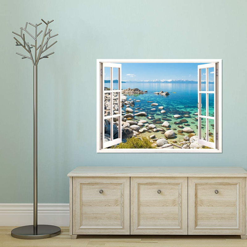 Window White Scenery Peel & Stick Border, 32" L x 24" W