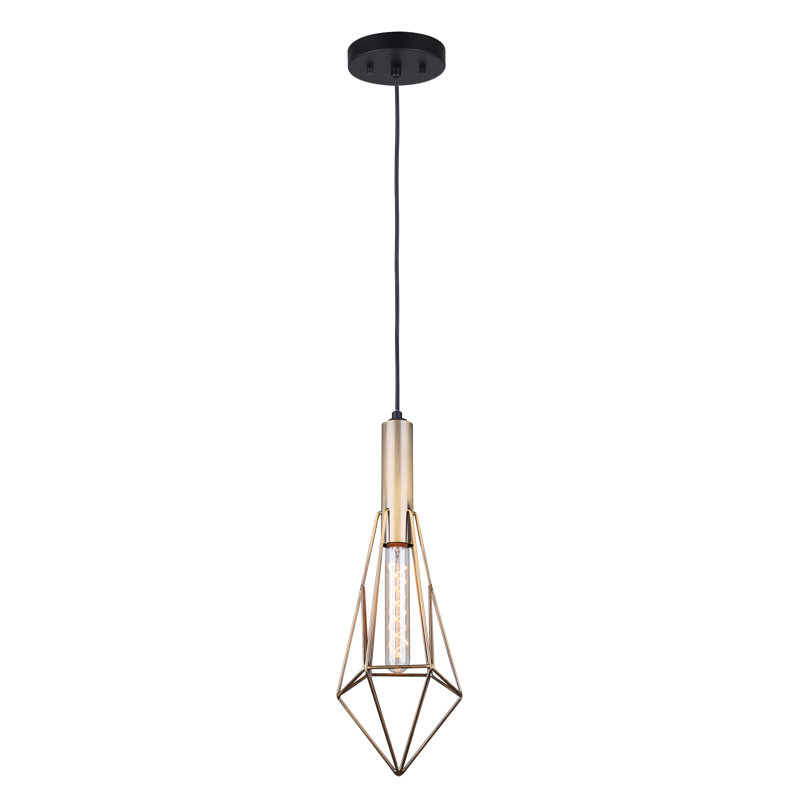 Brainerd 1 - Light Single Pendant, Black/Gold