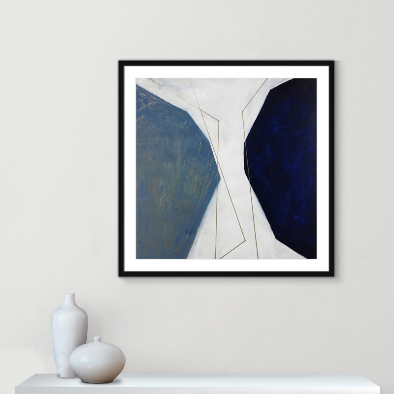 «Octagon Abstraction II» par Casa Fine Arts, Cadre simple noir, Oui, H 32 po x l 32 po x P 1,25 po