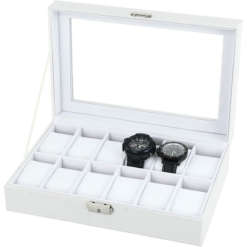 Watch Box + Locking, White