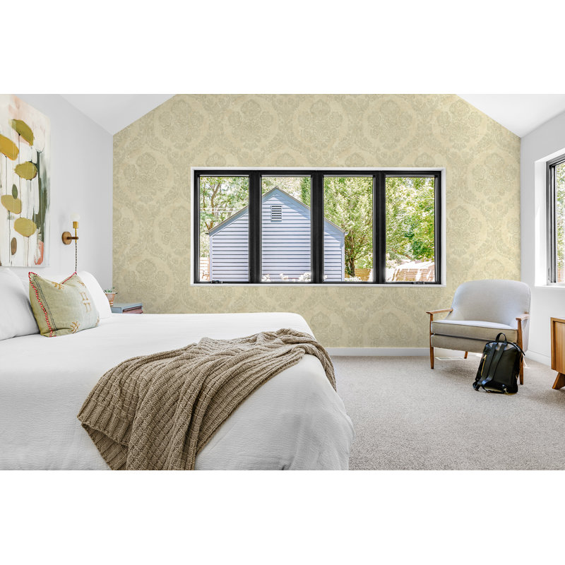 Rouleau de papier peint L 33 pi x l 20,5 po Akalpreet, Beige