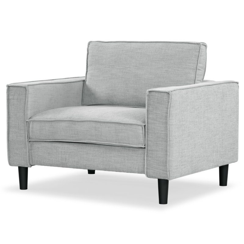 Fauteuil Bugarin, Polyester gris clair