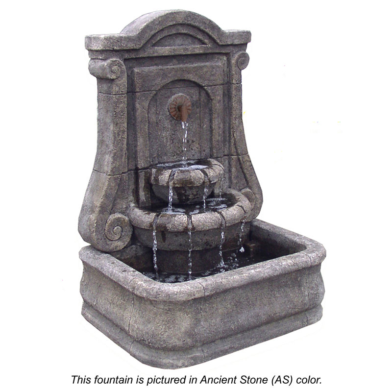 Cannes Hand Crafted Weather Resistant Sculptural Fountain, Ancient Stone