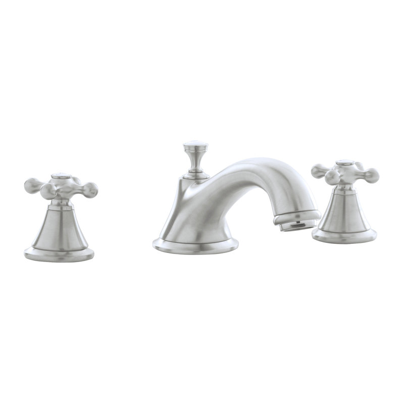 Robinet de baignoire romaine à fixation sur plateau à poignées doubles Seabury®, Chrome ciel étoilé