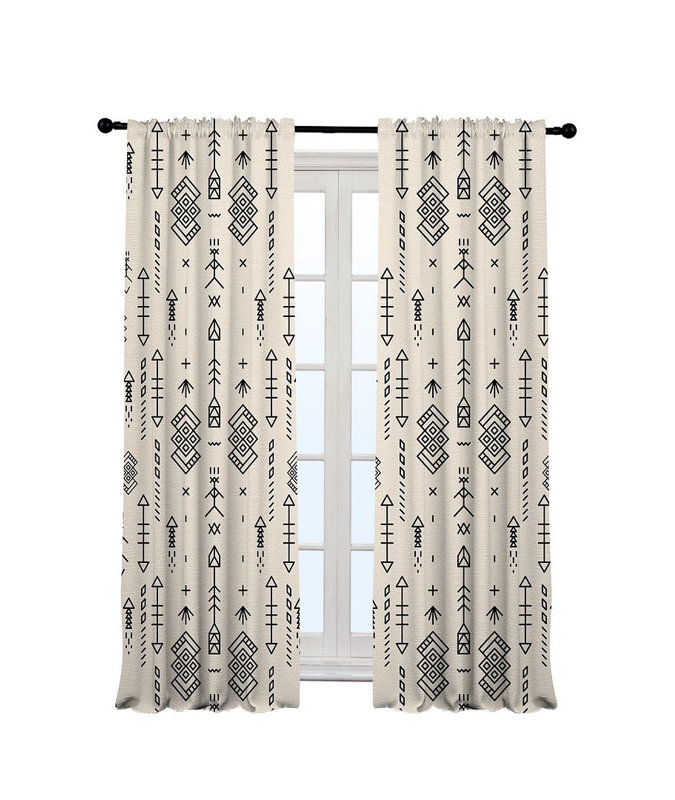 Anjelita Blackout Curtain Single Panel, Ecru, 140cm Width x 200cm Drop