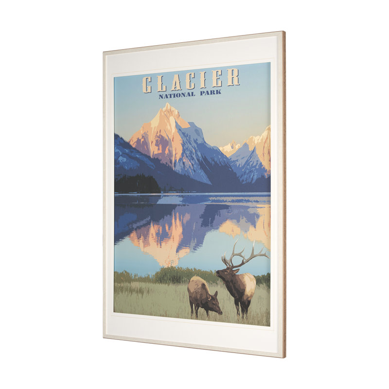 Parc national - Glacier par Mark Chandon, reproduction d'art encadrée sous verre, National Park - Glacier