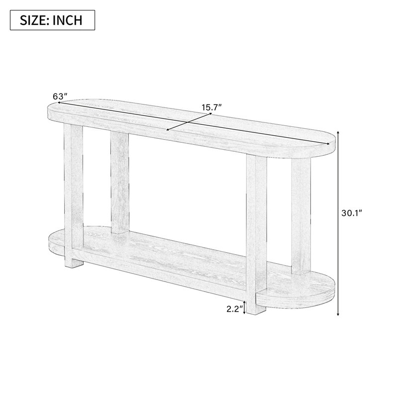 U_style modern minimalist ash veneer entryway table with streamlined desktop, perfect for study, hallway, and foyer