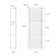36"x12.6" Stainless Steel 18 Gauge Black/White Cream Layered Rectangular Recessed Shower Niche