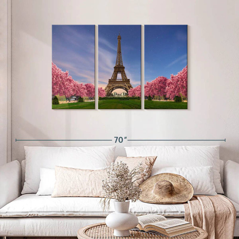 Rorry Eiffel Tower Spring Sunset, 28" H x 45" W