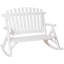 Chaise berçante d'extérieur en bois Outsunny (excluant la table)
