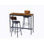 Ensemble de table de bar avec deux tabourets de bar confortables avec sièges et dossiers moelleux, idéal pour divers espaces intérieurs