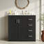 Ensemble de meuble-lavabo autoportant 36 po avec lavabo en céramique, armoire de rangement avec portes à fermeture douce et 3 tiroirs profonds 36 po-113977797