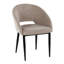 Chaise en métal noir et tissu brun clair-152556059