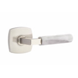Select Round Privacy (Bed & Bath) Door Lever with Square Rosette