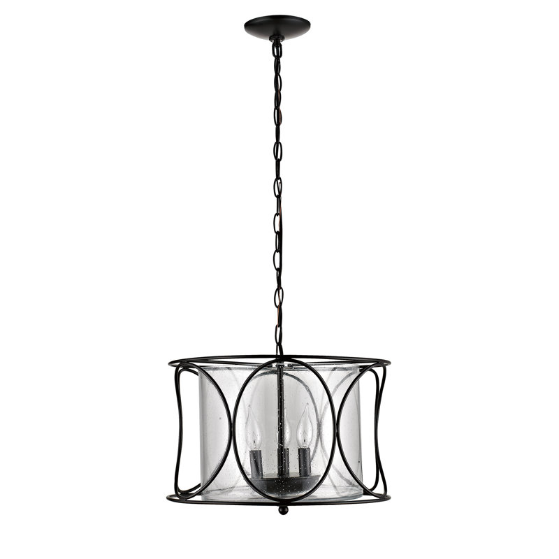 Congdon 3 - Light Bronze Drum Pendant