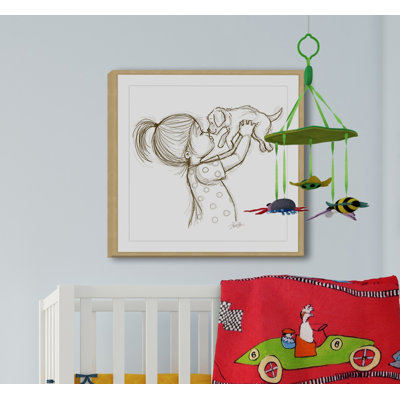 Betts Girl Loves Puppy 1 Piece Painting