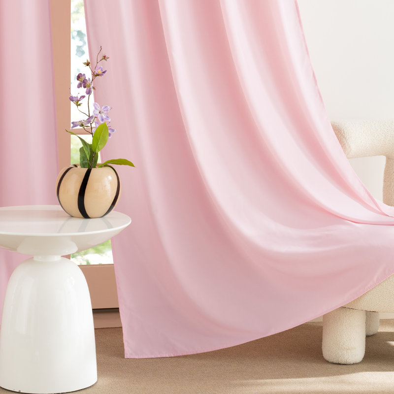 Non-See-Through Privacy Sheer Curtains 2 Panels, 52" Wide Grommet Window Curtains Drapes for Living Room Bedroom- Home Decoration Light Filtering Elegant Window Drapes