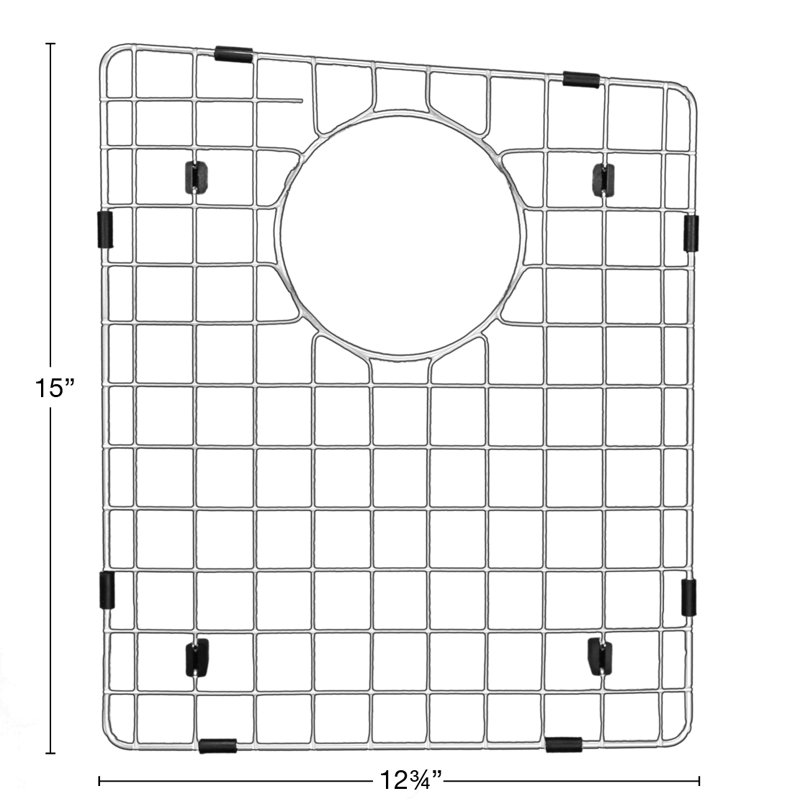 Karran 12-3/4 In. X 15 In. Stainless Steel Bottom Grid Fits Qt-710 / Qu-710
