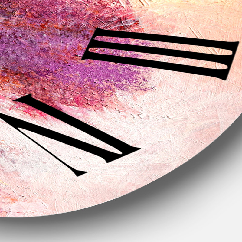 Impression d'arbres colorés I - Horloge murale traditionnelle, Grand