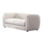Causeuse Dly, siège bouclé blanc cassé, garniture en Welt, style smoking de 68 pouces-118124195
