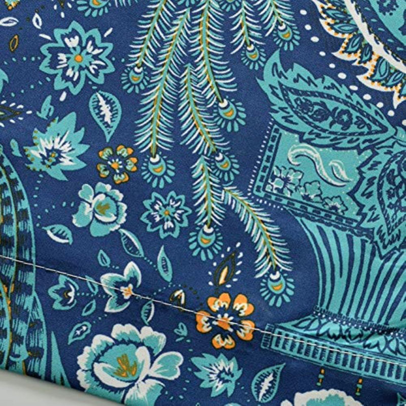 Cantonnière 52 po Kazim, Bleu sarcelle