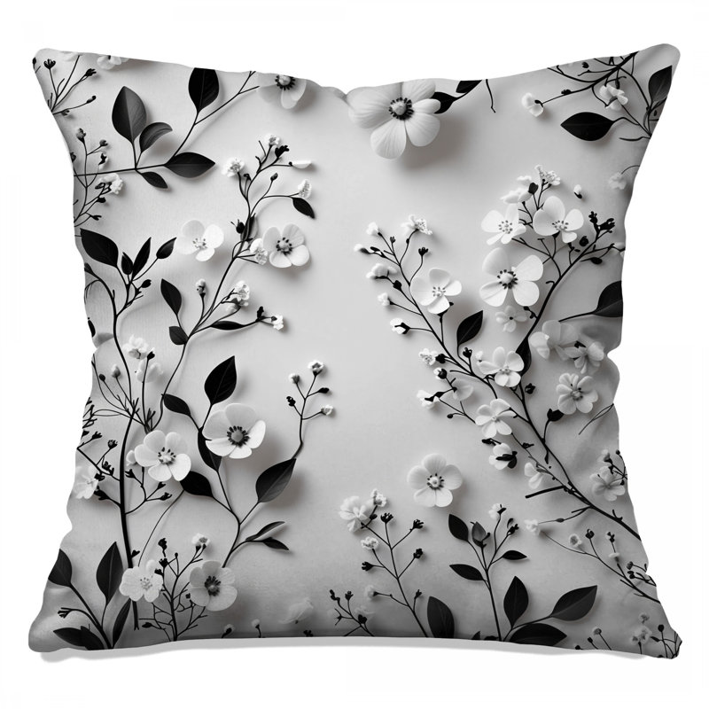 Coussin Floral, 14 X 14 pouces