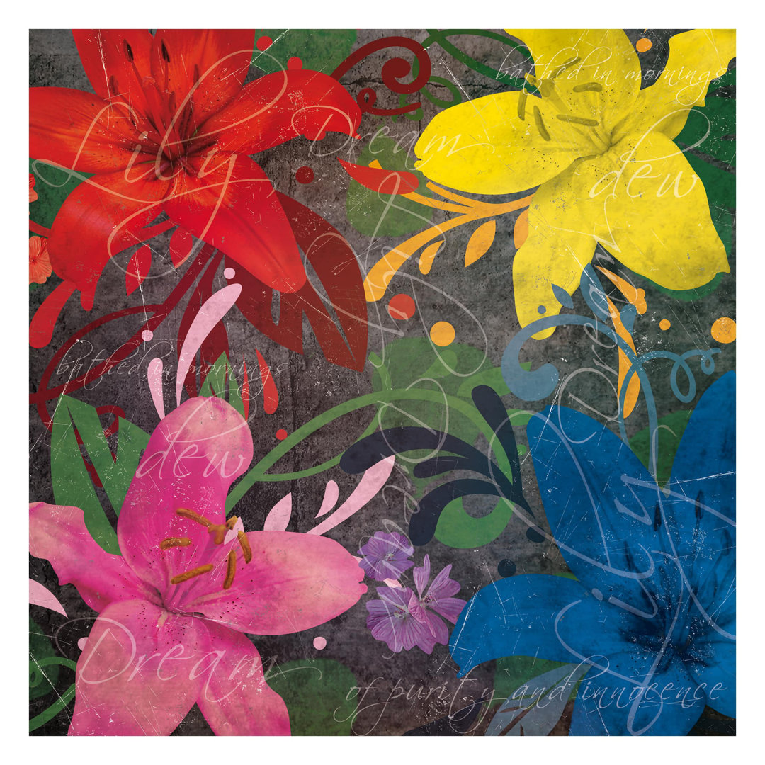 No.Bp21 Lily Dream 3.36m x 3.36m Textured Matte Peel & Stick Wall Mural