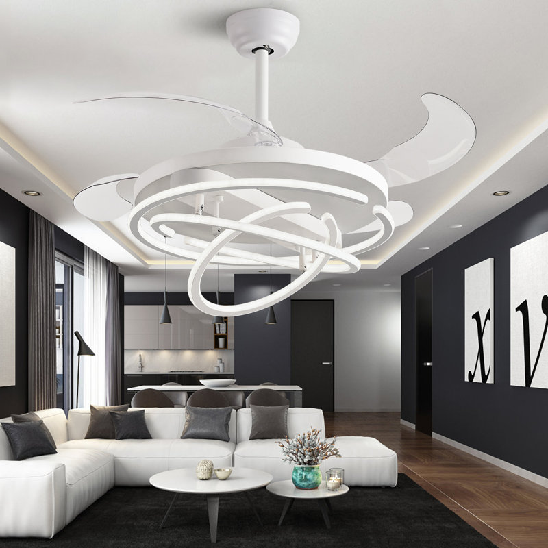 Ventilateur de plafond Georgina, Blanc