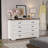 Commode double 8 tiroirs avec panneau supérieur brun rustique Astred