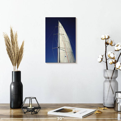 White sail of boat Aletra
