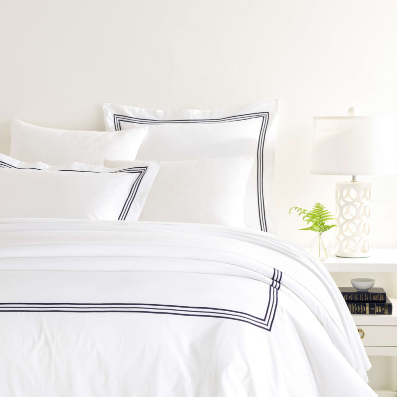 Trio Duvet Cover, Twin/Twin XL Duvet Cover, Indigo