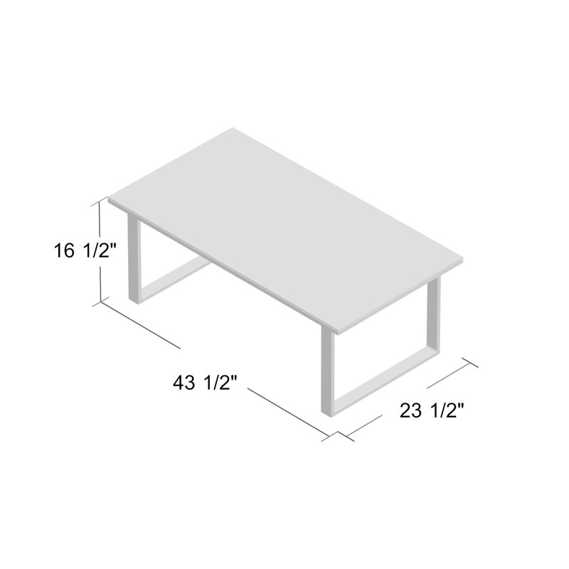 Table basse Fortuna, Blanc