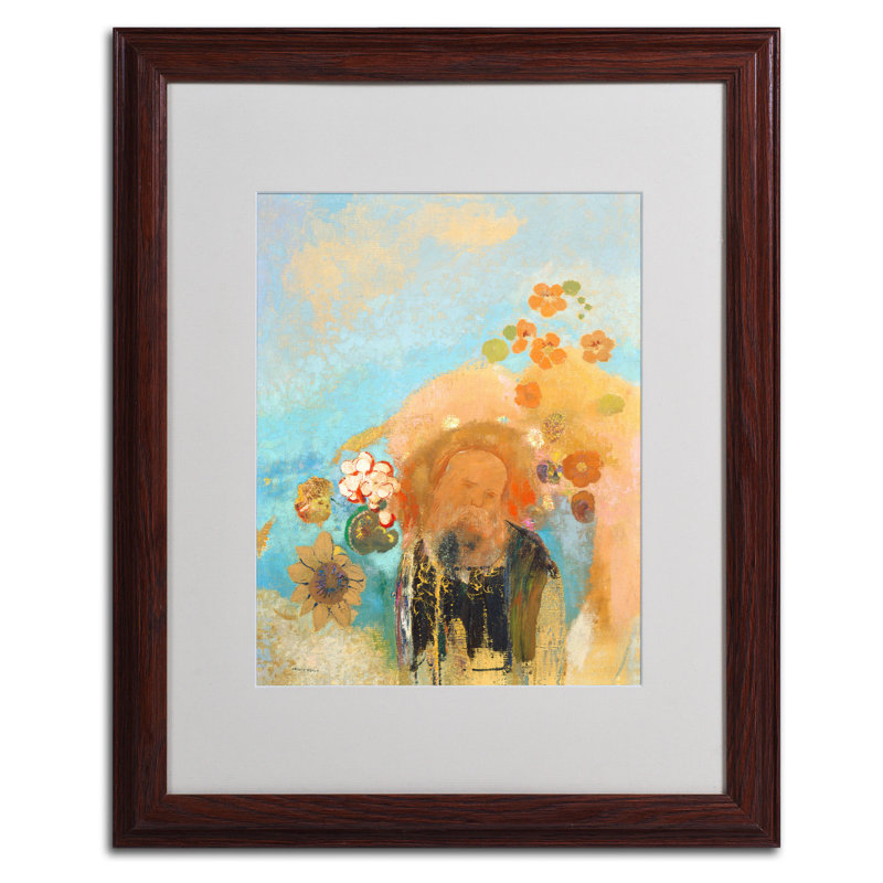 Evocation of Roussel Abstract Canvas Print with Brown Frame