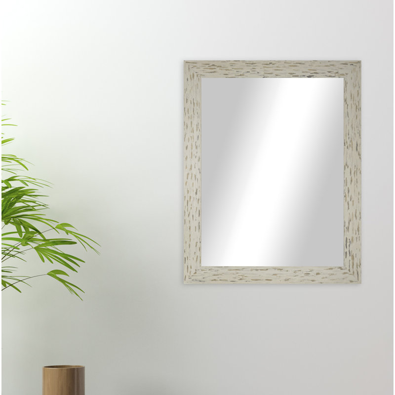 Miroir de salle de bain Uecker, Crème/brun, H 35 po x l 29 po