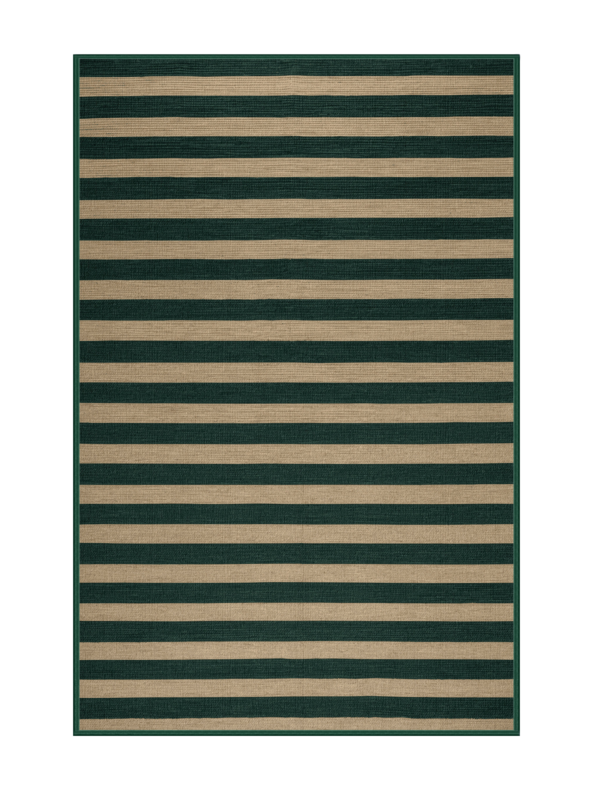 Hokku Designs Machine Washable Horizontal Stripes Green Area Rug | Wayfair