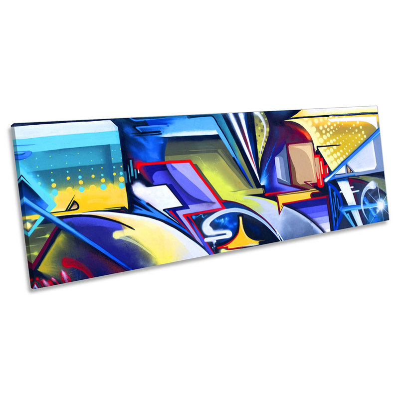 Graffiti Art Abstract Urban - Wrapped Canvas Panoramic Art Prints, 60.96cm H x 182.88cm W