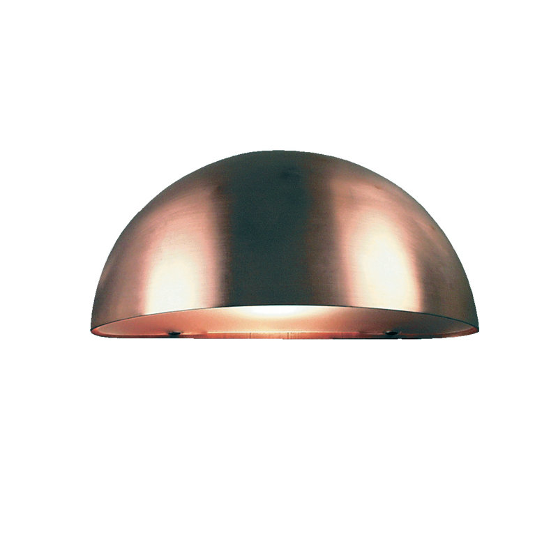 Scorpius Outdoor Bulkhead Light, 10cm H x 20cm W x 10cm D, Copper