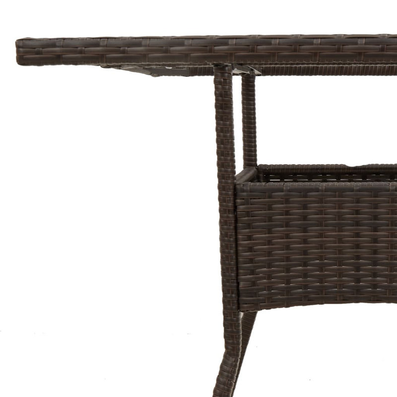 Petronio Square Metal Outdoor Dining Table , 80cm cm W 80cm cm D, Brown