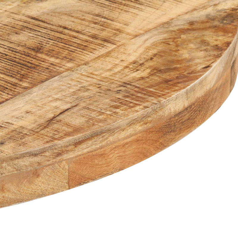 Viggo Round Solid Wood Top Metal Base Dining Table, H75 x L60 x W60cm