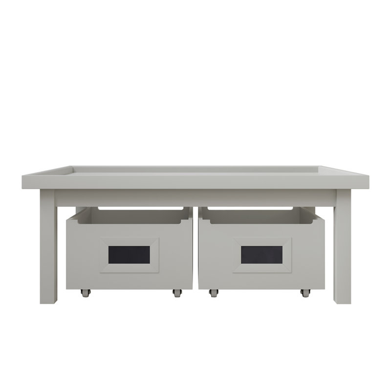 Avery Kids Activity Table with Storage, White