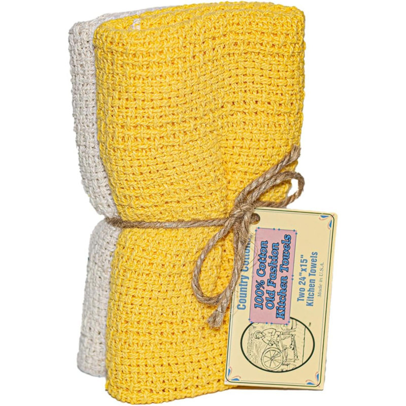 Serviettes de cuisine 100% coton Old Fashion, Lingot d'or