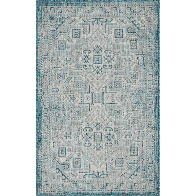 Tapis d'extérieur couleur bleu